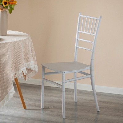 Modern White Stackable Chiavari Plastic Side Chair