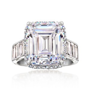 Ross-Simons Italian 11.60 ct. t.w. CZ Ring in Sterling Silver Size 7 - 1 of 3