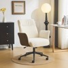 Karl Home | 28.3 inch BeigeChenille Dovetail Swivel Office Chair With Wheels - 2 of 4