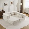 Whisen Modern Compression Loveseat, Convertible Floor Sofa Bed,DIY Boneless Modular Sectional Couch, No Assembly Required - 4 of 4