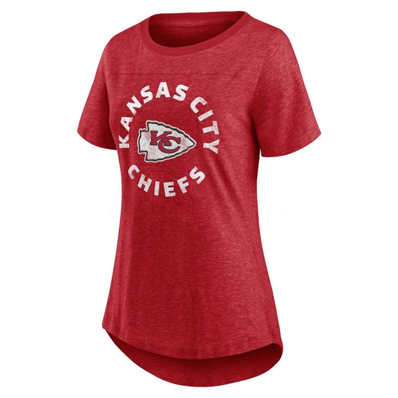 NFL Kansas City Chiefs Women&#39;s Roundabout Short Sleeve Fashion T-Shirt, 2 of 4