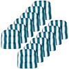 Havana Stripe Patio Cushions Outdoor Chair Pads Thick Fiber Fill Tufted 19" x 19" by Sweet Home Collection® - 2 of 4