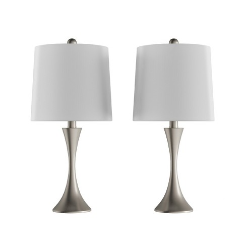 Hastings Home Stacked 3-Piece Lamp Set - Silver - 20434320