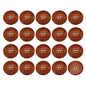 Unique Bargains Wooden DIY Craft Clothing Sewing Buttons 50 Pcs - 1 of 4