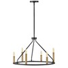 Lark Lazlo 6 - Light Chandelier in  Black/Lacquered Brass - 2 of 4