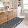 Washable Runner Rug Modern Bordered Print Rug Runner Non-Slip Runners Soft Low Pile Bedside Rugs - 2 of 4