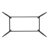 Vynxaria 55.12" Modern Artificial Stone Black Straight Edge Black Metal Leg Dining Table-Can Accommodate 6 People(Dining Table Only) - 4 of 4