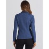 INSPIRE CHIC Women's Lapel Collar Button Front Long Sleeve Faux Suede Blazer - 3 of 4