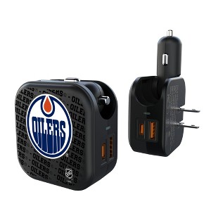 NHL Western Conference Teams Text Backdrop 18-Watt 2 in 1 USB A/C Charger - 1 of 3