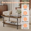 GustoWave 47.24" Small Oval Coffee Tables, Mid Century Modern Coffee Table for Living Room Bedroom Office Small Space - 3 of 4