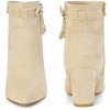 Perphy Women's Pointed Toe Bow Chunky Heel Ankle Boots - 2 of 4