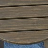 Sapphtopaz Outdoor End Table Modern Outdoor Side Table, Wood Patio Table Small Table for Backyard, Balcony, Porch - 2 of 4