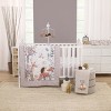 Little Love by NoJo Woodland Meadow Taupe, Sage, Tan and White Forest Friends Super Soft Contoured Changing Pad Cover - 3 of 3