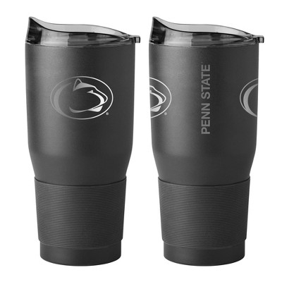 NCAA Penn State Nittany Lions Powder Coat Stainless Tumbler - Black 30oz