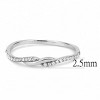 Slickblue Stylish Cross CZ Ring for Women in Polished Stainless Steel, Clear Stone, Perfect for Everyday Wear, Size 5-10 - 3 of 4