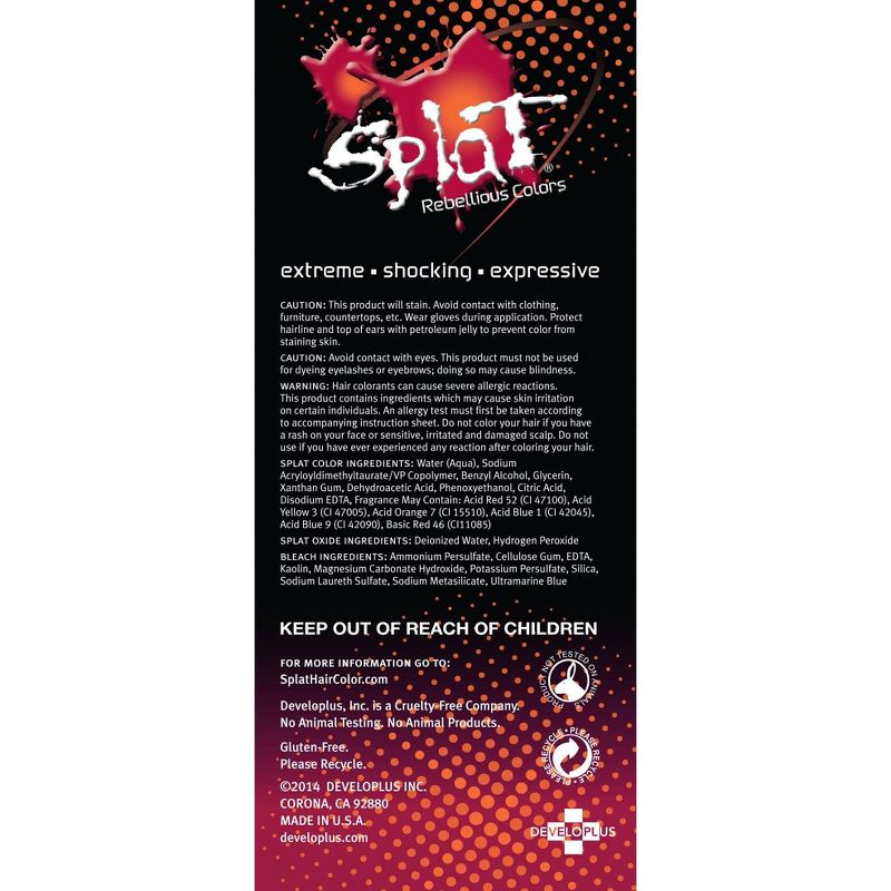 Splat Ombre Fire Hair Bleach and Color kit - 5.2 fl oz, 3 of 6