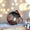 Whisen D3.9" Christmas Ball Ornaments, Glass Decorative Hanging Ball Christmas Tree Ornaments, Set of 6 - 3 of 4