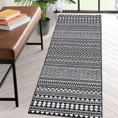 Geometric Rug for Living Room Washable Area Rugs, Non-Slip Bathroom Stain Resistant Floor Carpet