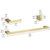 Elegant Lighting Sofia 3-Piece Bathroom Hardware Set in Brushed Gold - 2 of 4