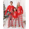 Clearlove Christmas Family Matching Pajama Set Adults Kids Holiday Fleece Pjs Santa Print Cozy Xmas Sleepwear - 4 of 4