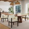 Christopher Knight Home Keera Modern Rubberwood Linen Upholstered Armchairs (Set of 4) - 2 of 4