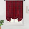Tie Up Curtains Buffalo Plaid Rod Pocket Tie Up Shades - 2 of 4