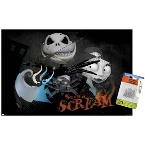 Trends International The Nightmare Before Christmas - Distorted Scream Unframed Wall Poster Prints - 1 of 4