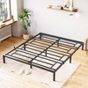 homfan Bed Frame No Box Spring Needed, Heavy Duty Metal Platform Bed Frame for Bedroom Easy Assembly, Noise Free, Black - 3 of 4