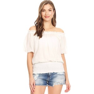 Anna-Kaci Women's Dainty Off Shoulder Blouse for Everyday Looks - 1 of 4