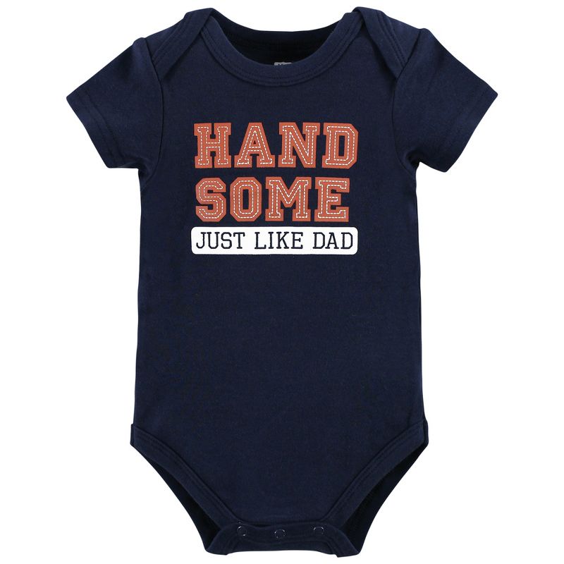 Hudson Baby Infant Boy Cotton Bodysuits, Love Dad, 5 of 6