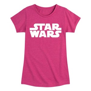 Girls' - Star Wars - Logo Fitted Short Sleeve Graphic T-Shirt - 1 of 3