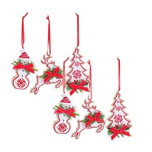 Nordic Christmas Tree Ornaments – Set of 6 by Melrose - 1 of 3