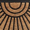 Kate Aurora Manchester Half Circle Welcome Coir Bristled Outdoor All Season Welcome Mat With Rubber Trim - 18"x30" - image 2 of 4