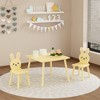 KWPZQEB Solid Wood Kids Table and Chairs (2), Toddler Table and Chair Set for Kids Playroom/Classroom/Home, for Ages 3+ - 2 of 4