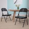 Emma and Oliver 2 Pack Home & Office Double Braced Party Events Steel Metal Folding Chair - 2 of 4