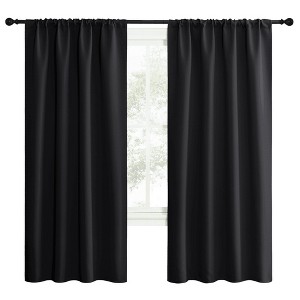 NICETOWN Blackout Curtains Rod Pocket Thermal Insulated Privacy Drapes (2 Panels) - 1 of 4