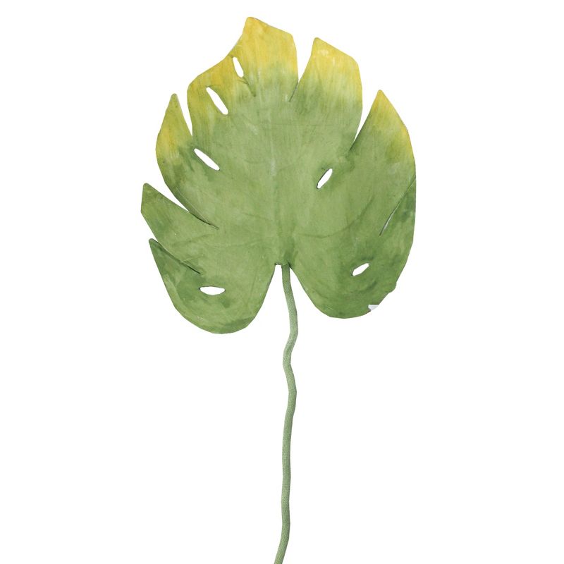 Northlight 26.5" Yellow/Green Split-Leaf Philodendron Flower Artificial Floral Spray, 1 of 5