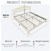 CAVINAS Queen Upholstered Bed Frame with Adjustable Headboard,Modern Platform Bed with Linen Fabric Padded,Sturdy Platform Bed for Bedroom - 4 of 4