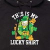 Men's - Garfield - This is My Lucky Shirt St. Patrick's Day Graphic Fleece Pullover Hoodie - 2 of 4