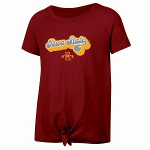 NCAA Iowa State Cyclones Girls' Knot T-Shirt - 1 of 3