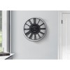 Cesicia 20" Round Wall Clock, Silver + Black, Home Decor - 4 of 4