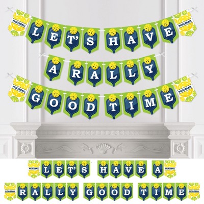 Big Dot of Happiness Let’s Rally - Pickleball - Birthday or Retirement Party Bunting Banner - Party Decorations - Let's Have A Rally Good Time