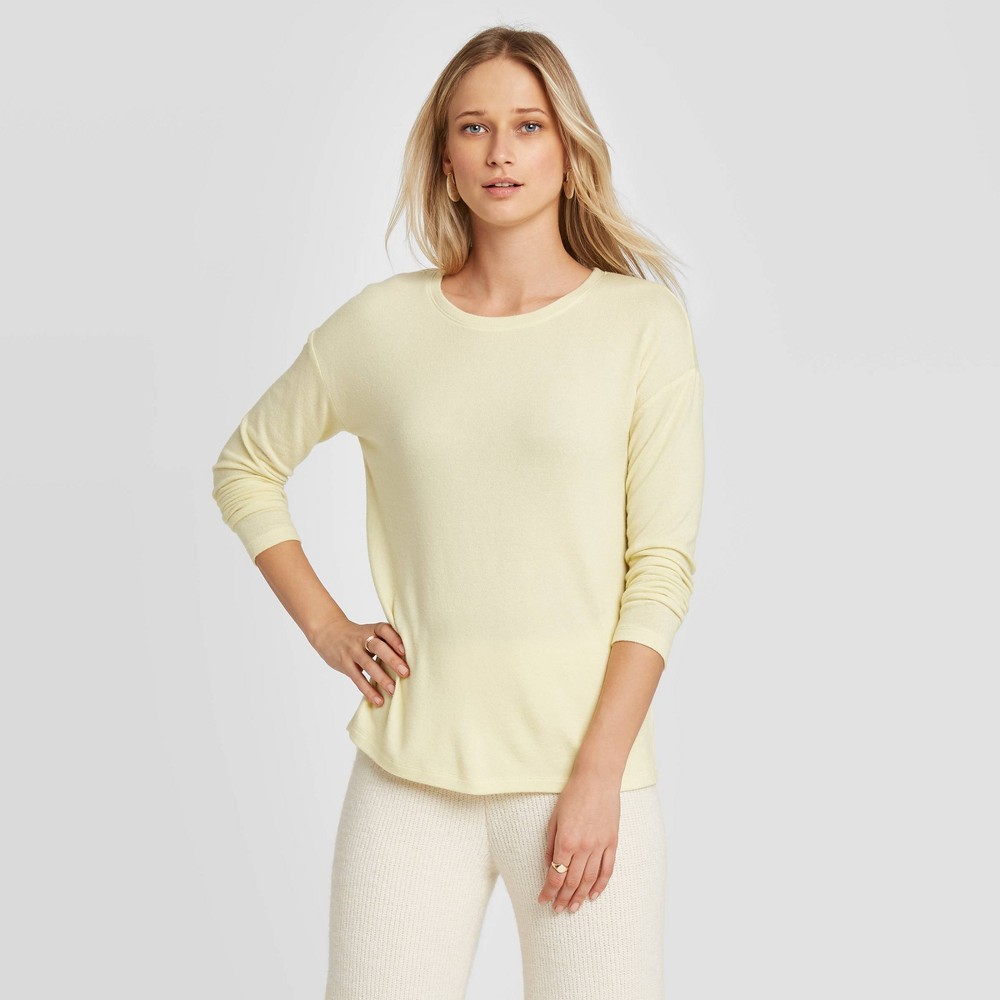 Women's Long Sleeve T-Shirt - A New Day Lemon M, Yellow was $15.0 now $10.5 (30.0% off)