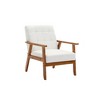 Leisure Chair, With Solid Wood Armrests And Legs, Ergonomics Seat Cushion & Backrest, Modern Accent Chair For Living Room, Bedroom, Office - 2 of 4