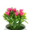Unique Bargains Artificial Plants Mini Rose Arrangement Plastic 3.15"x3.15"x4.33" 1 Pcs - 4 of 4