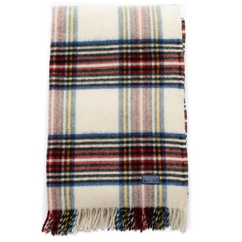 50 X72 Holiday Plaid Throw Blanket Natural Faribault Woolen Mill Target