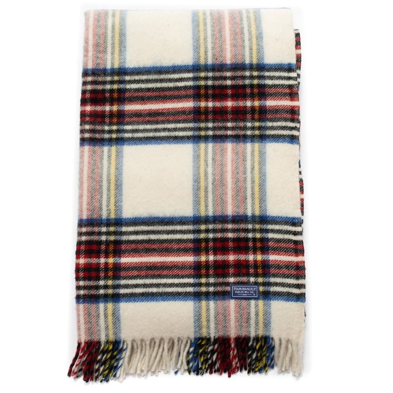 50&#34;x72&#34; Holiday Plaid Throw Blanket Natural - Faribault Woolen Mill, 1 of 3