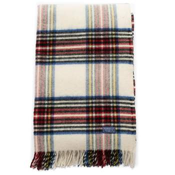 50"x72" Holiday Plaid Throw Blanket Natural - Faribault Woolen Mill
