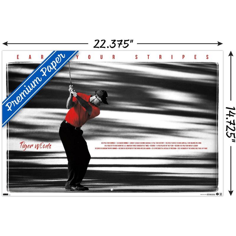 Trends International Tiger Woods - Earn Your Stripes Unframed Wall Poster Prints, 3 of 7