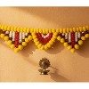 Shalin India Artificial Marigold Toran – Yellow, Red & Green Flower Garland for Diwali, Weddings & Home Décor - 2 of 4